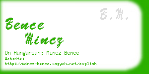 bence mincz business card